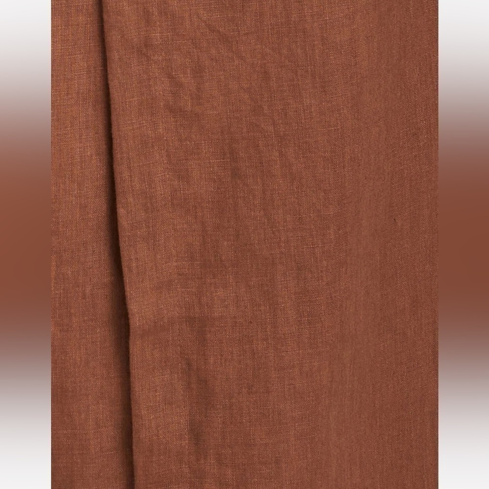 Zulu and Zephyr Chocolate Linen Wrap Skirt sz.US 4 Runs Small - Picture 6 of 12